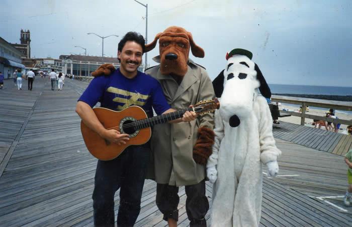 David Cohen classical & flamenco guitar Asbury Park Boardwalk 1987.